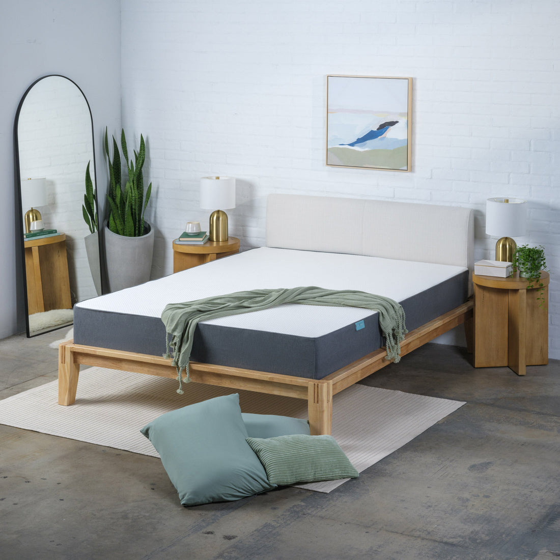 Mattress with throw