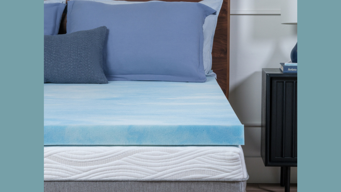 Topper on bed
